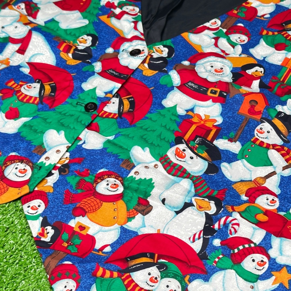 Vintage 90's Ceci Christmas Cotton Vest Snowmen Size 2XL - Made in USA - W/ Tags - Picture 2 of 8